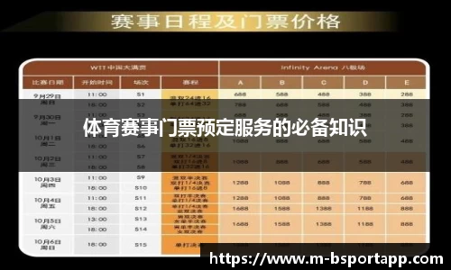 体育赛事门票预定服务的必备知识